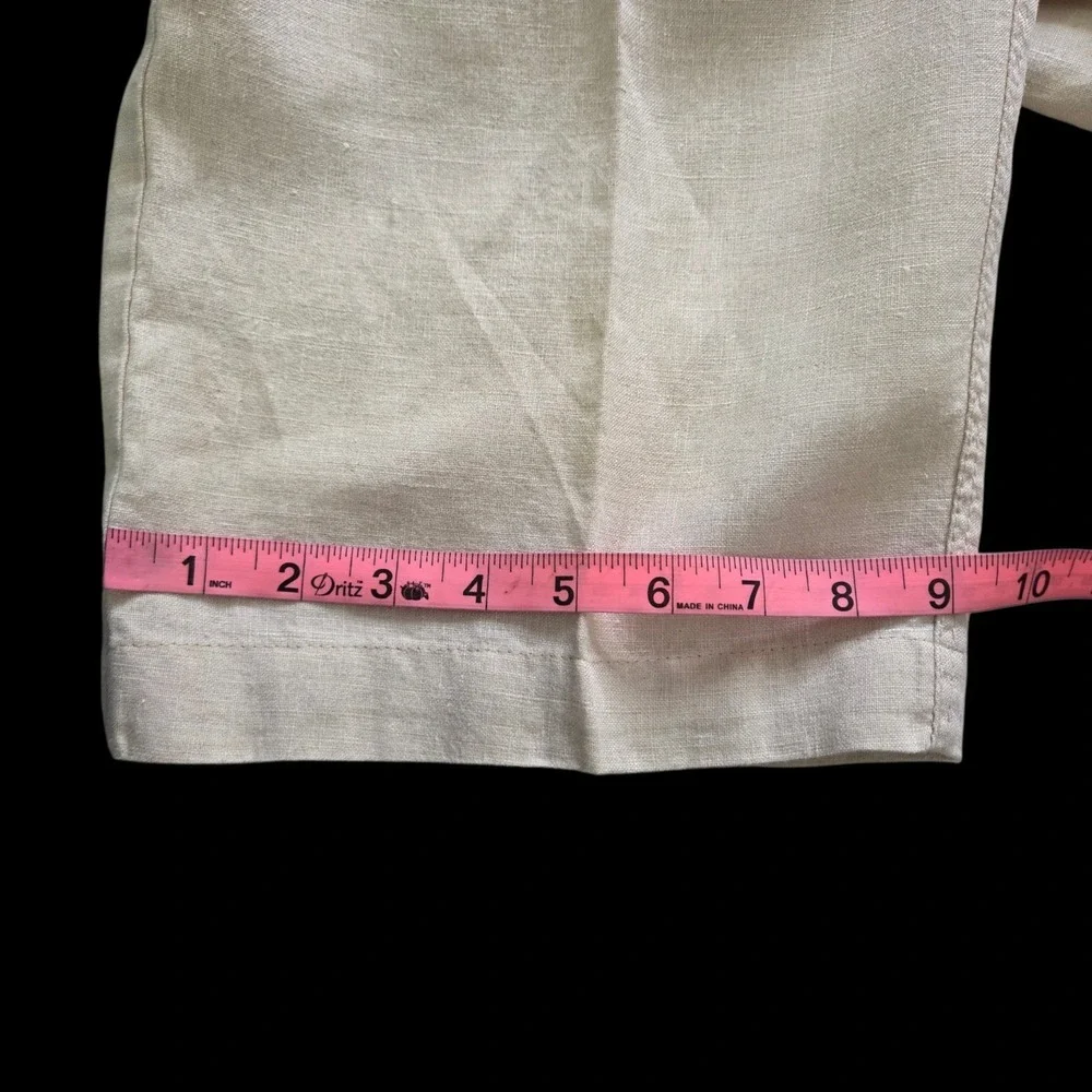 Tommy Bahama Relax Linen Cargo Pants Mens SZ XL Ivory Light Cream Casual Beach